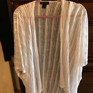 White Steve Madden thin lace cardigan